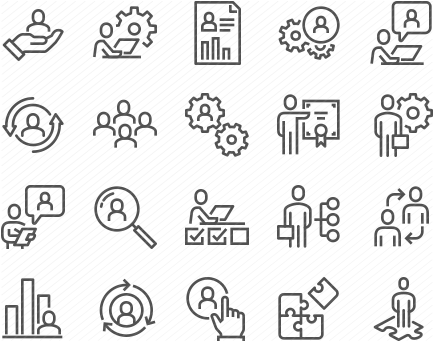 Line Business Management Icons