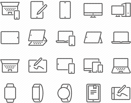 Line Personal Devices Icons