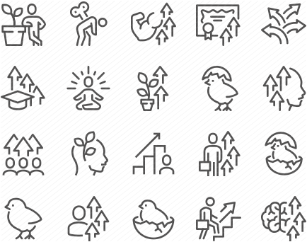 Line Personal Growth Icons