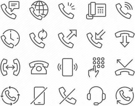 Line Phone Icons