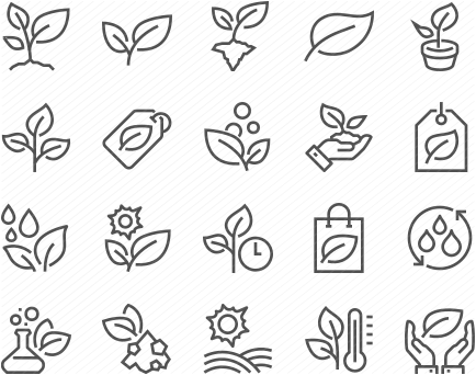 Line Plants Icons