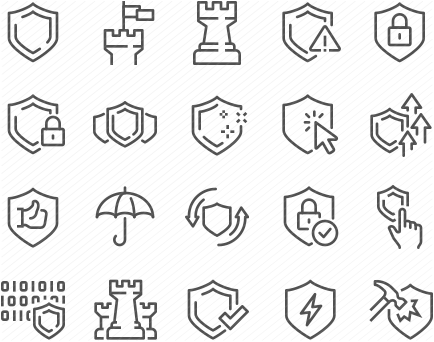 Line Defense Icons