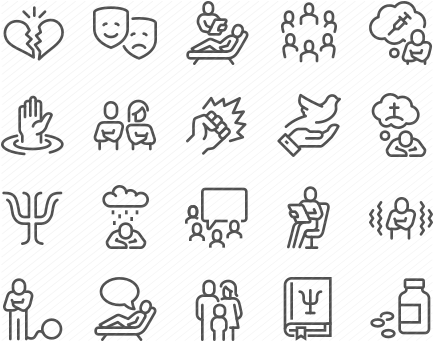 Line Psychology Icons