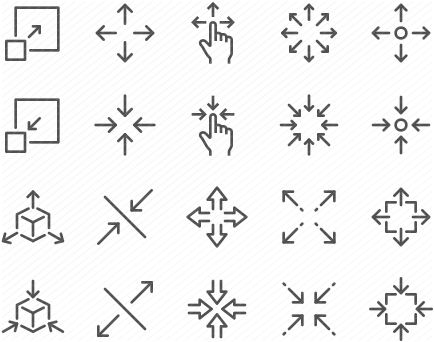 Line Scaling Icons