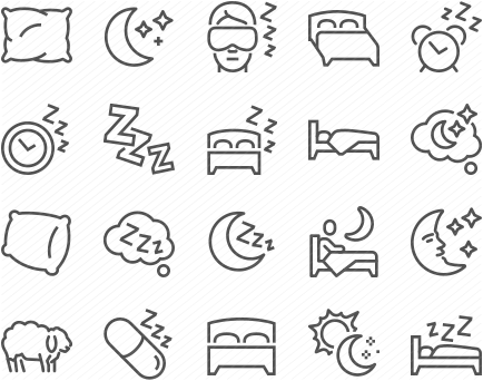 Line Sleep Icons