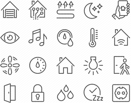 Line Smart House Icons