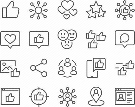 Line Social Networks Icons