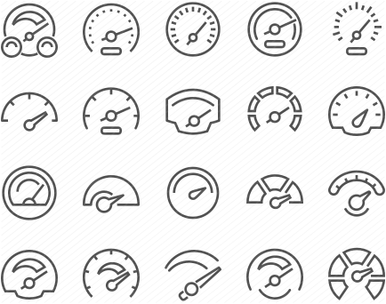 Line Speedometer Icons