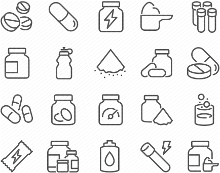 Line Sport Supplements Icons