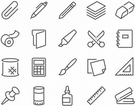 Line Stationery Icons