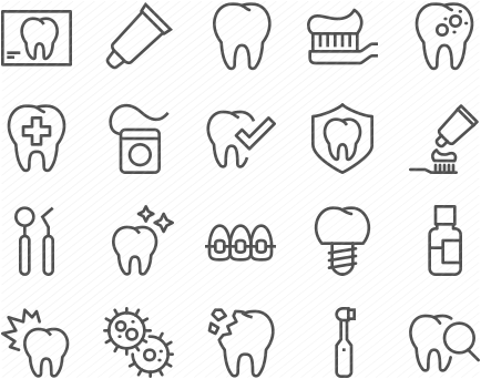 Line Dentist Icons