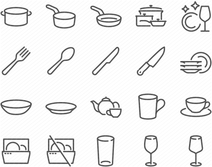 Line Tableware Icons