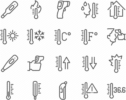 Line Temperature Icons