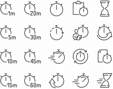 Line Timers Icons