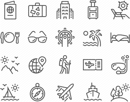 Line Travel Icons