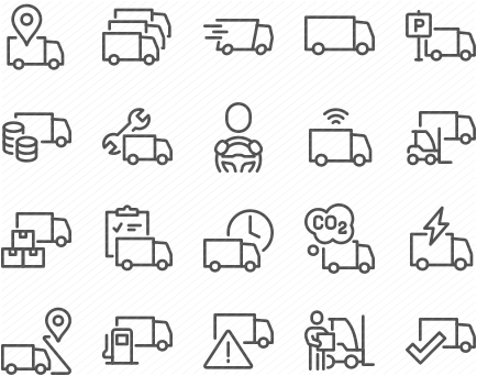 Line Truck Management Icons