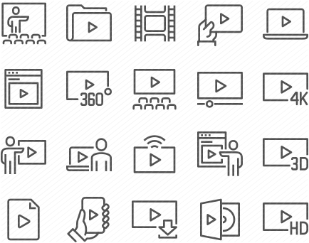 Line Video Icons