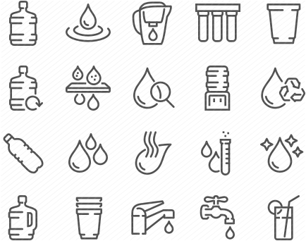 Line Water Icons