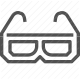 3d glasses, cinema, entertainment, film, movies icon