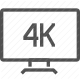 4k resolution, cinema quality, high definition, ultra hd, video display icon