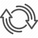 abstract transition, arrows, circular movement, cycle, synchronization icon