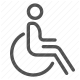 accessibility, assistance, facility, handicap, hotel amenity, mobility, wheelchair icon