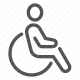 accessible, bathroom, facility, public, restroom, signage, wheelchair icon