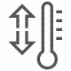 air temperature, climate control, cooling, heating, thermostat icon