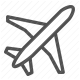 aeroplane, airplane, airport, aviation, flight, transportation, travel icon