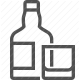 alcohol, bottle, drink, glass, whiskey icon