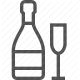 alcohol, beverage, bottle, glass, wine icon