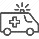 ambulance, assistance, emergency, healthcare, medical, siren, vehicle icon