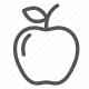 apple, food, fresh, fruit, healthy, nutrition, organic icon