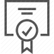 accept, approve, certificate, checkmark, validate icon