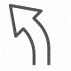 arrow, curve, detour, direction, navigation, pointing, left turn icon