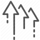 arrows, chart, growth, increase, trend, upward, progress, development, upswing, improvement, direction, up, multiple arrows icon