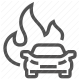 arson, car, crime, emergency, fire icon