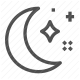 astrology, celestial, crescent, moon, night, space, stars icon