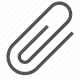 attach, attachment, clip, document, file, office, paperclip icon