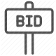 auction, bid, gavel, hammer, sale icon