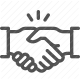 agreement, auction, bidding, deal, handshake icon