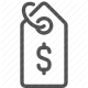 auction, bid, currency, price tag, sale icon