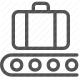 airport, baggage, conveyor belt, luggage, travel icon