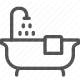 bathroom, bathtub, furniture, home, hygiene, interior, plumbing icon