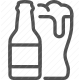 alcohol, beer, beverage, bottle, glass icon