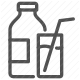 beverage, bottle, drink, glass, liquid, refreshment, straw icon