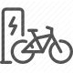 bicycle, charging station, cycling infrastructure, ebike, electric bike icon