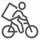 bicycle, courier, cycling, delivery, transport icon