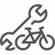 bicycle, cycling, maintenance, repair, wrench icon