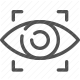 biometrics, eye scanning, identification, retina, security icon